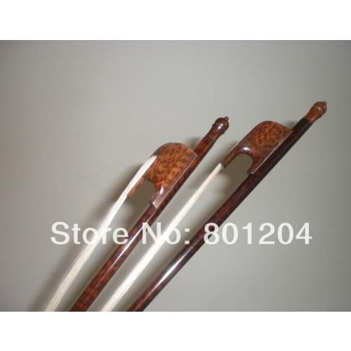 2 PCs quality Baroque VIOLA Bow Snake wood bow white hair