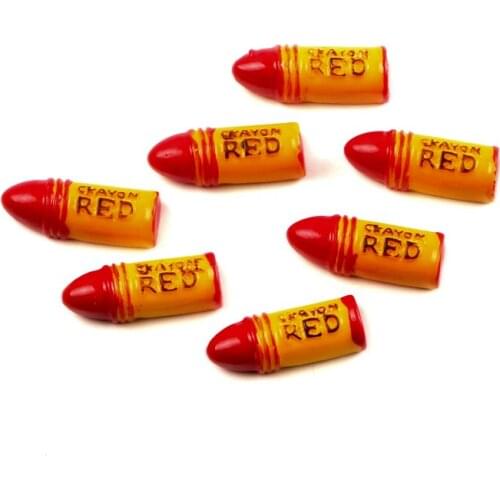 20Pcs 23x9mm Mixed Resin Bullet Cabochon Flatback Decoration Crafts Embellishments For Scrapbooking Diy Accessories