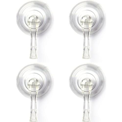 4pcs Vacuum Suction Cup Hook Wall Mount Towel Hook With Suction Cup For Bathroom Kitchen Door Window Vacuum Suction Cup Hook