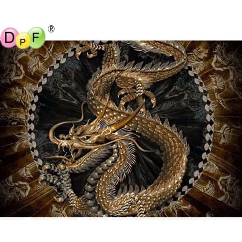 DPF Diamond embroidery Chinese dragon diamond mosaic kit Diamond Painting Cross Stitch scenery needlework home decor crafts DIY