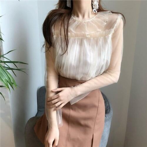 Женские рубашки с длинным рукавом AUFYSO China At AliExpress