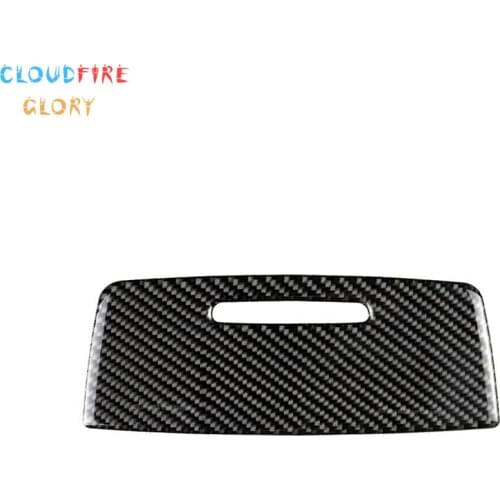 CloudFireGlory Carbon Fiber Car Ashtray Stickers Decals For BMW 3 Series E90 E92 E93 2005 2006 2007 2008 2009 2010 2011 2012