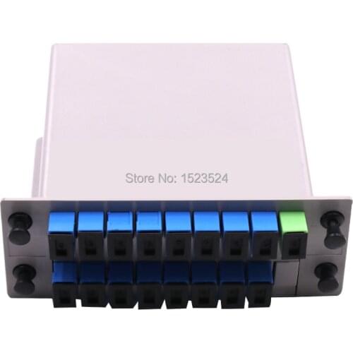 Free Shipping 1x16 Lgx Box Cassette Card Inserting Type 1:16 16 Ports SC/UPC Fiber Optical PLC Splitter