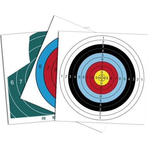 Archery Target Paper10pcs Chest Ring Shooting Professional Paper For Indoor Outdoor Hunting Shooting Bow And Arrow Acce