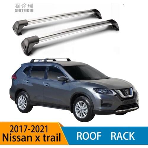 For NISSAN X-TRAIL 5 DOOR SUV JUN 2017 - 2021 (FIXED POINT) quiet truck roof rack bar car special aluminum alloy belt