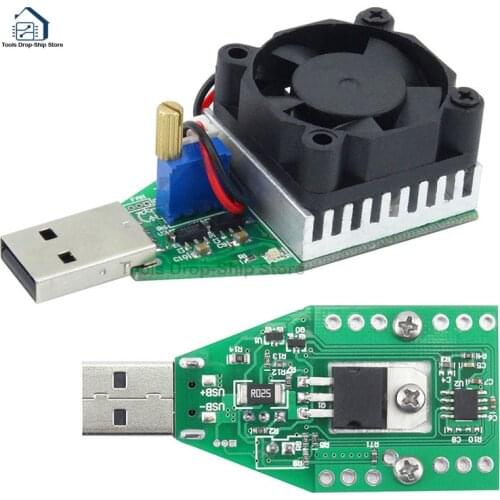 15W DC 3V-21V Electronic Test Load resistor USB Interface Battery Discharge Capacity Tester with Fan Adjustable Current Module