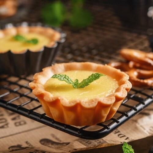 6pcs Egg Tart Baking Tool Reusable Nonstick Flower Shape Cupcake Muffin Fruit Tart Mold Mini Cake Tool
