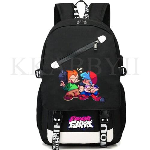 Game Friday Night Funkin Backpack Cosplay Canvas Schoolbag Travel Bags For Teenage Girls Boys Bookbag Travel Laptop Bag