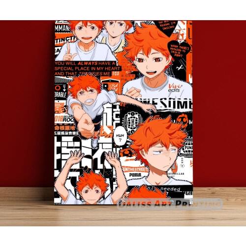 Canvas Anime Haikyuu Shoyo Hinata Pictures Home Decoration Paintings Poster HD Prints Wall Art Modular Living Room Framed