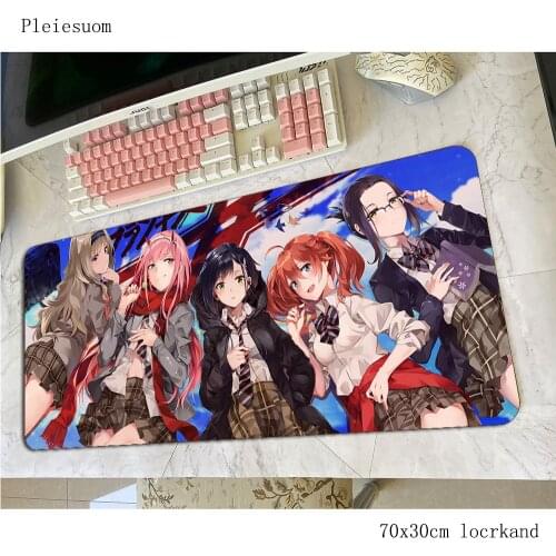 Darling in the franxx mouse pad High-end Computer mat 70x30cm gaming mousepad hot sales padmouse keyboard games pc gamer desk