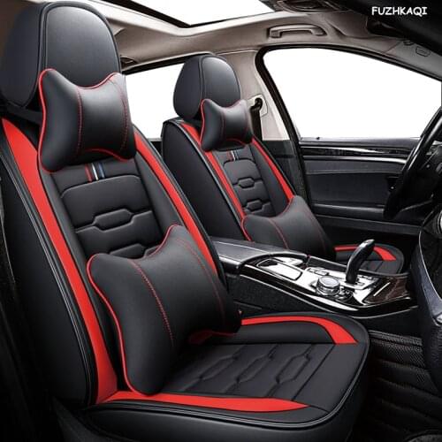FUZHKAQI leather car seat covers For jeep grand cherokee compass renegade wrangler jk wrangler auto accessories car seats sets