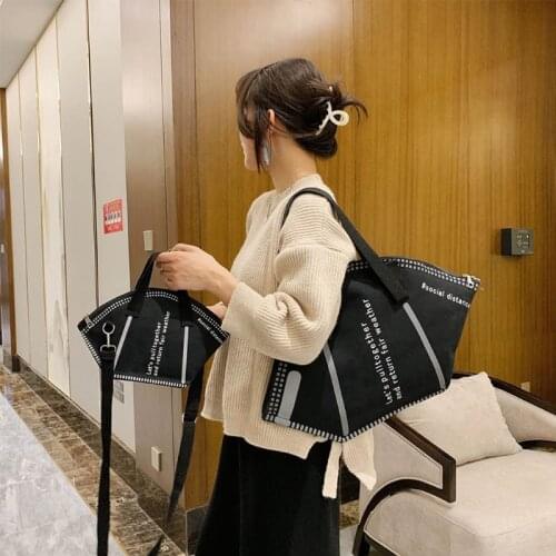 Creative Mask Shoulder Bags Large Capacity Handbag Casual Women Nylon Tote Bag Female Fashion Trendy Ladies Shopper Bag