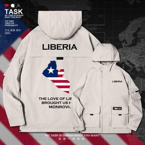 Liberia Liberian LR LBR men jacket hooded map nation flag long sleeve mens clothing windbreaker new printed top clothes autumn