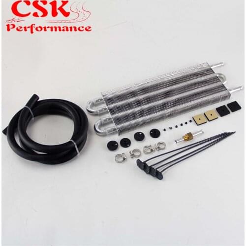 Remote Transmission Oil Cooler/Auto-Manual Radiator Converter Aluminum Universal