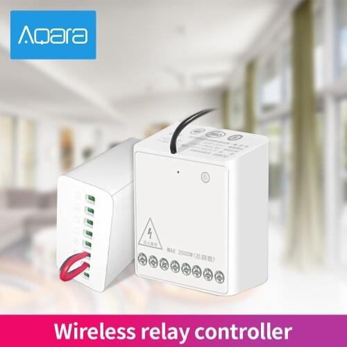 Aqara Two-way Control Module Wireless Relay Controller 2 Channels Work For Mijia hub APP HomeKit Control Module LLKZMK11L