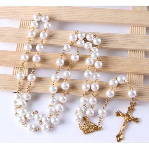 Mens Beckham Cross Pendant Black Rosary Beads Necklace Brand New Drop Shipping Wholesale