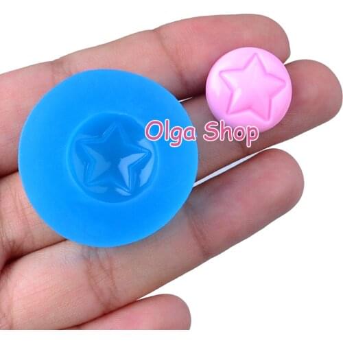 PYL768 16.6mm Five-star Flag Silicone Mold Fondant Cake Decoration Candy Resin Clay Earrings Necklace Craft Soap Candle