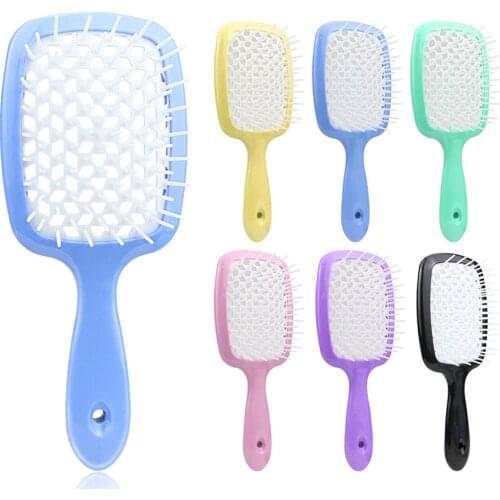 Hollow Detangling Hairdressing Comb Wet Dry Hair Scalp Massage Plate Combs Massage Hair Comb Hair Brushes Girls Ponytail Comb