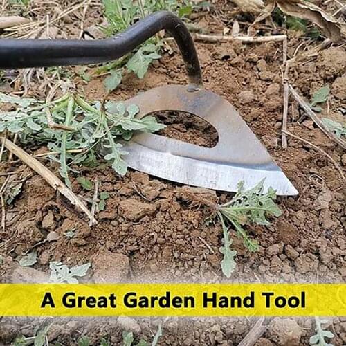 Steel Hardened Hollow Hoe Handheld Weeding Rake Planting Vegetable Farm Garden Tools Agriculture Tool Weeding Accessories #BL3