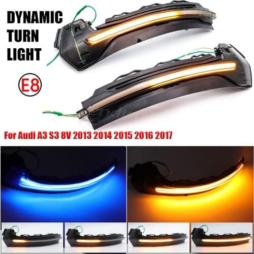 For Audi A3 8V S3 RS3 2013 2014 2015 2016 2017 2018 2019 2020 Dynamic LED Turn Signal Light Sequential Scroll Indicator Blinker