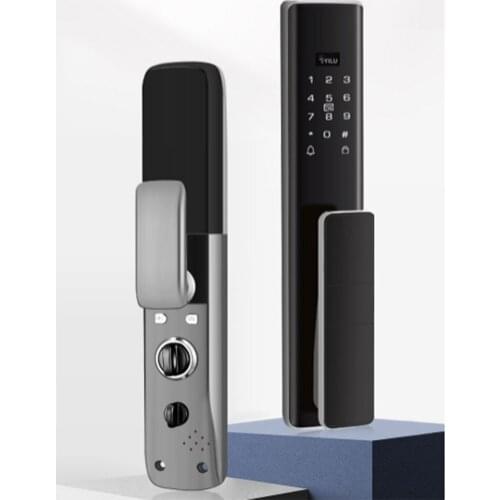 QLEUNG S912 High Security Intelligent Wifi Tuya APP Lock Fingerprint Card Key Password Smart Door Lock