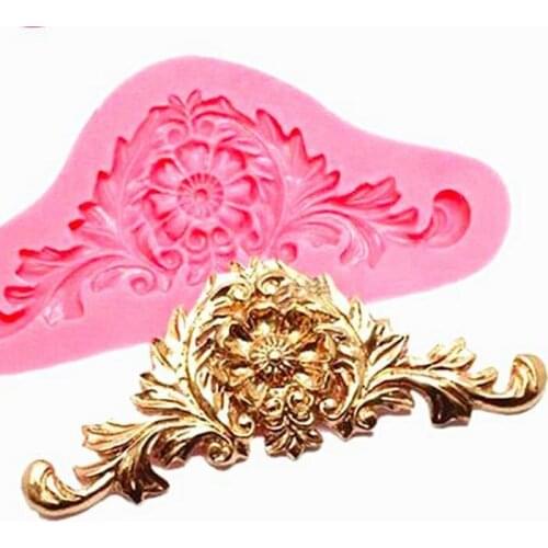 1PC 3D Baroque Crown DIY Sugarcraft Fondant Chocolate Silicone Cake Mold Decorating Tools Kitchen Baking Pastry Decor LB 482