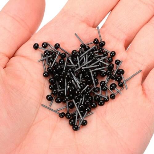 100pcs/set Plastic Glass Doll Eyes Needle Felting Bears Black Eyes Dolls Accessories2mm / 3mm / 4mm For Doll Eye Arts DIY Crafts