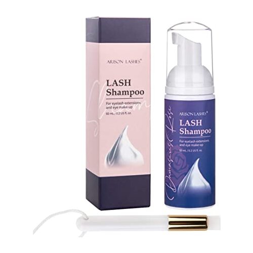 60ml Eyelash Cleaner Foam Shampoo Pump Press Design lash lift Eyelash Cleaner Foam Cleaner Eyelash Extension Lash Shampoo Kit