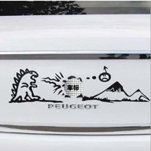 Aliauto Car-styling Lion Fighting Funny Car Tail Sticker And Decal Accessories For Peugeot 307 206 308 207 5008 4008 3008
