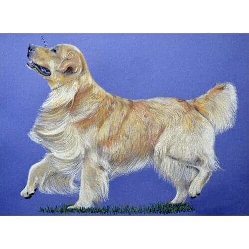 Golden retriever Diamond Embroidery Full square Diy Diamond Painting cute dog Needlework Diamond Mosaic cross Stitch kitZP-2107