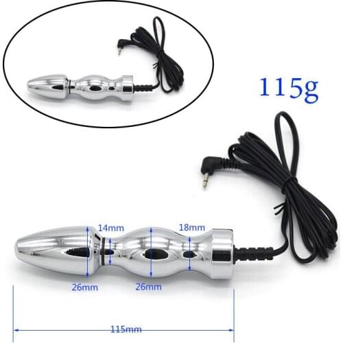 Electric Shock SM Stainless Steel Anal Plug Electric Shock Therapy Butt Plug Massager Male And Female Medical Sex Toys Accessor