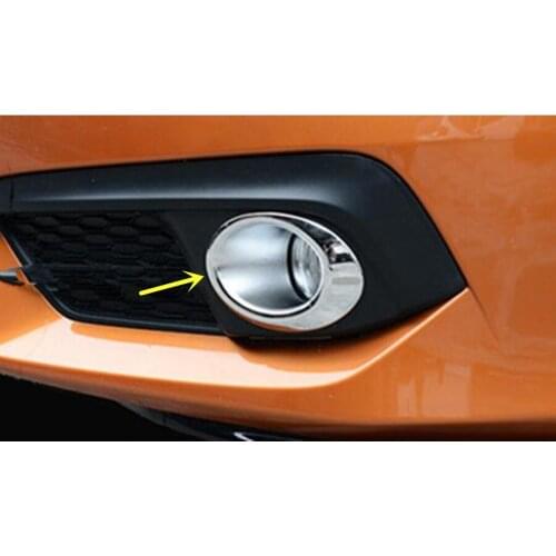 Car Styling Cover Detector ABS Chrome Front Fog Light Ring Lamp Trim Frame 2pcs For Honda Civic 10th Sedan 2016 2017 2018