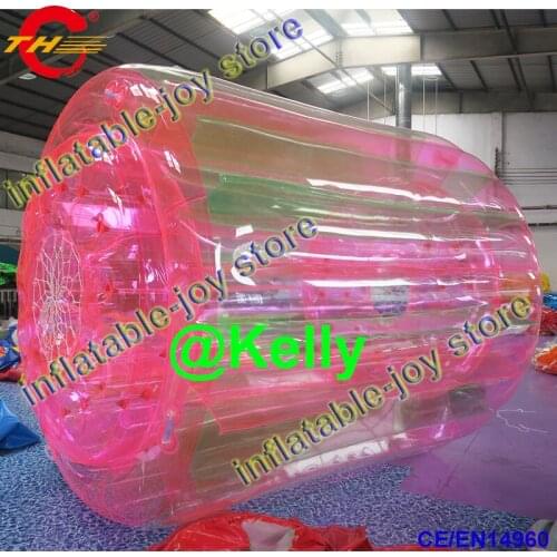Free shipping pink color inflatable water roller, inflatable water walking roller, popular inflatable water walking balls