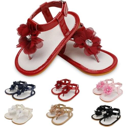 Baby Girl Shoes Boy Sandals Toddler Infant New PU Soft sole RIband flower Outdoor walking First walkers Summer baby shoes
