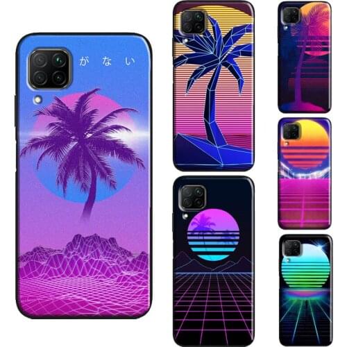 Retrowave Neon 80s Case For Huawei P30 Pro P20 P40 P Smart 2021 2019 Nova 5T Honor 10 Lite 8A 8X 9X 10i Cover