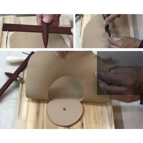 For Ceramic Pottery Compass Circle Cutter Measuring Ruler Caliper 1cm-34cm Black 18 x 8 cm / 7.09 x 3.15 inch