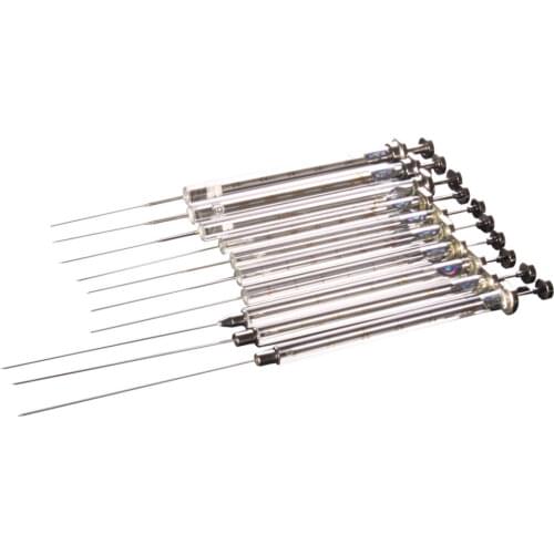 For Liquid 0.5 1 5 10 25 50 100 250 500 1000ul Microliter Syringe Gas Chromatographic Injector With Flat Tip