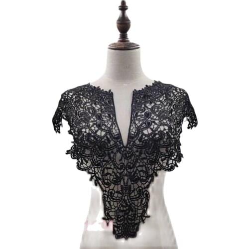 Hot Sale Water Soluble Lace Collar Polyester Silk Embroidered Corsage 3D Hollow Embroidery Fake Collar DIY Lace Accessories