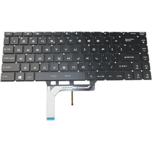 Laptop Keyboard For MSI For Modern 14 PS42 Black US United States Edition