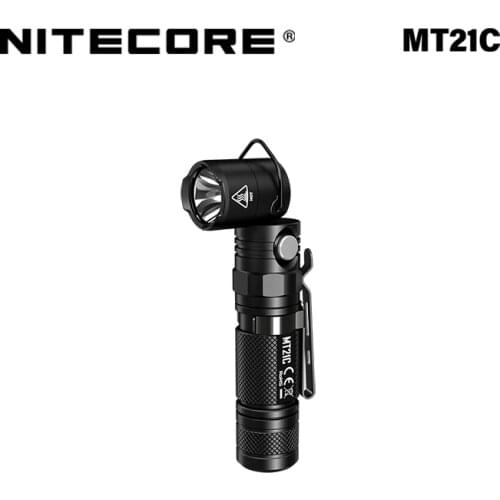 NITECORE MT21C 1000LM Multifunctional 90° Adjustable Flashlight Compact EDC Torch L-shaped work light Magnetic Base Metal Loop