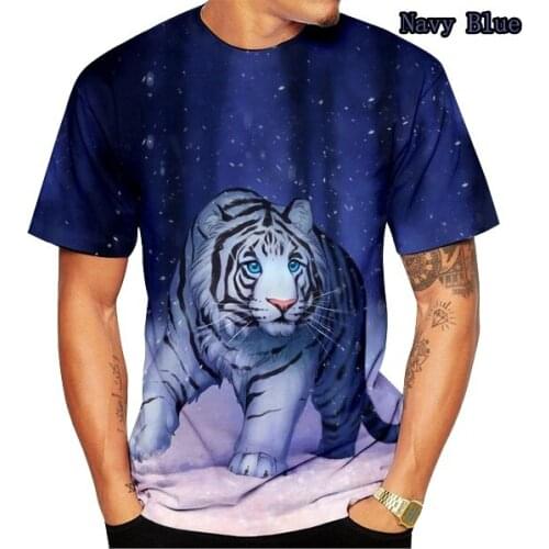 Fashion Men/Women Couples T-shirt 3d Print Dreamy Tiger Designed Summer T Shirt Animal Tops Tees