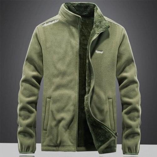 Men Outdoor Autumn Winter Fleece Jacket Windproof Thicken Scratchproof Thermal Outwear Climbing Camping Skiing Sports Clothing