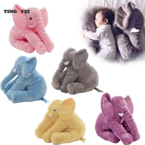 40/60cm Plush Elephant Doll Stuffed Plush Soft Pillow Kid Toy Children Room Baby Animal Bed Decoration Toy Soothing Pillow