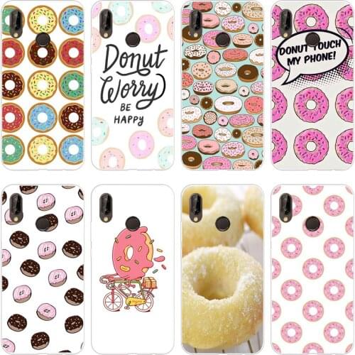 25H donut wonderland Soft Silicone Tpu Cover Case for huawei p 20 lite pro y6 2017 mate 10 lite