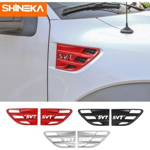 SHINEKA Sticker For Ford F150 ABS Fender Grille Vents Trim Cover Accessories For Ford F150 Raptor 2009-2014 SVT Letter Styling