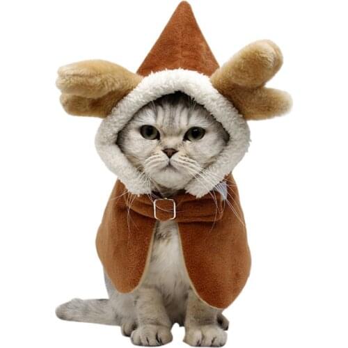 Pet New Year Clothes Chinese Style Costume Hooded Coat Small Dogs Spring Festival Cloak