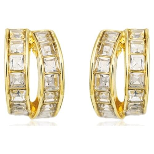 New Style Full Crystal Earrings Fashion Personality Earrings For Women