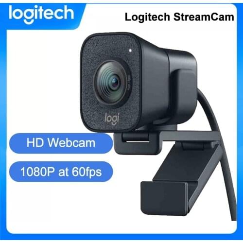 Original Logitech Webcam 1080P StreamCam 60fps Streaming Web Camera with USB-C and Buillt in Microphone Web Cam