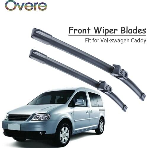 Overe 1Set Car Windshield Rubber Wiper Blade Refit For Volkswagen Caddy 2017 2018 2005-2016 VW Caddy Cleaning Tools Accessories