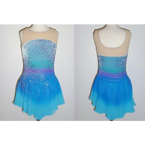 Hot Sales Ice Figure Skating Dresses Fashion New Brand Competition Child Figure Skating Dress Crystal DR3701